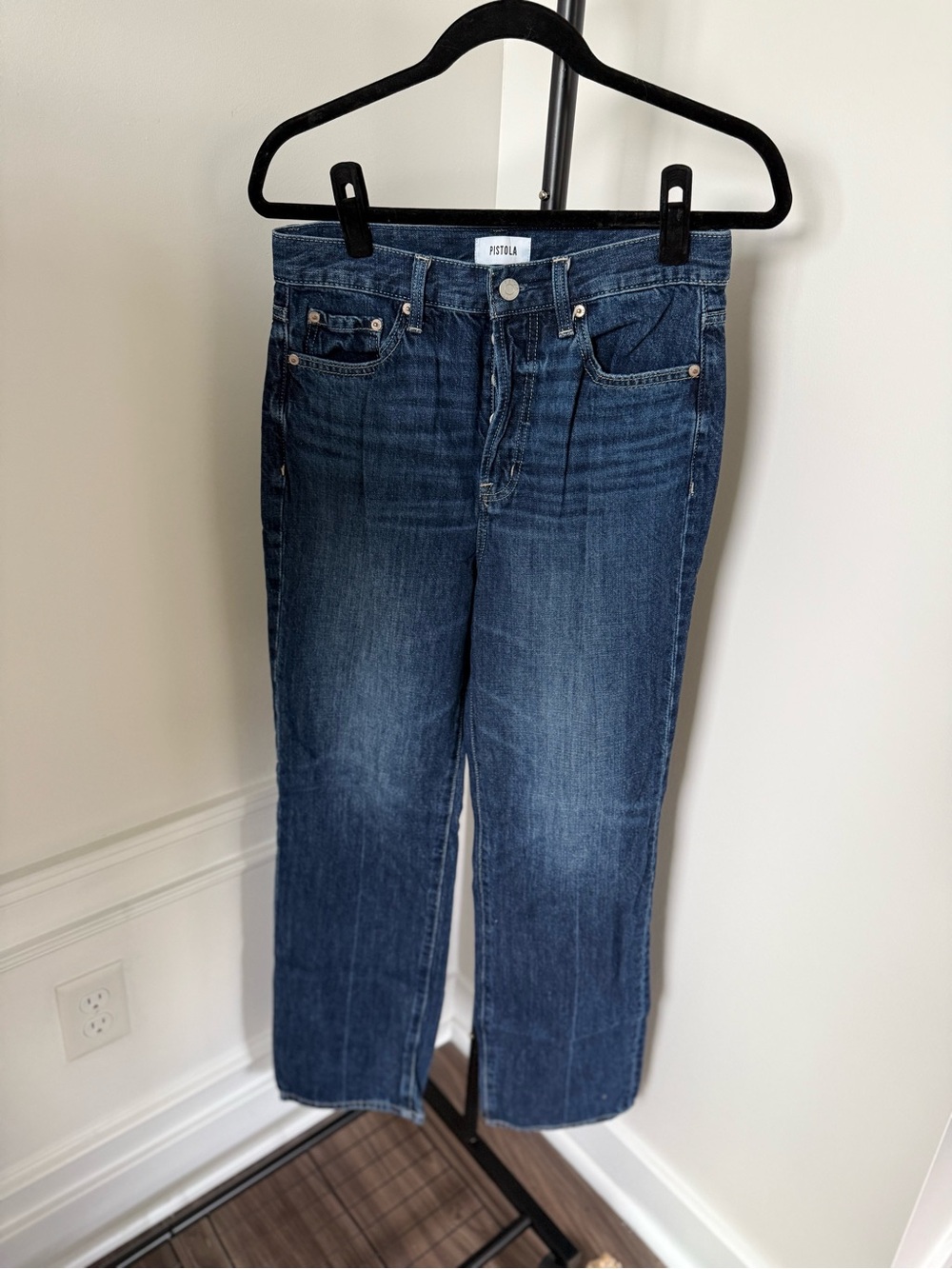 Pistola Women's Dark Blue Straight Leg Jeans